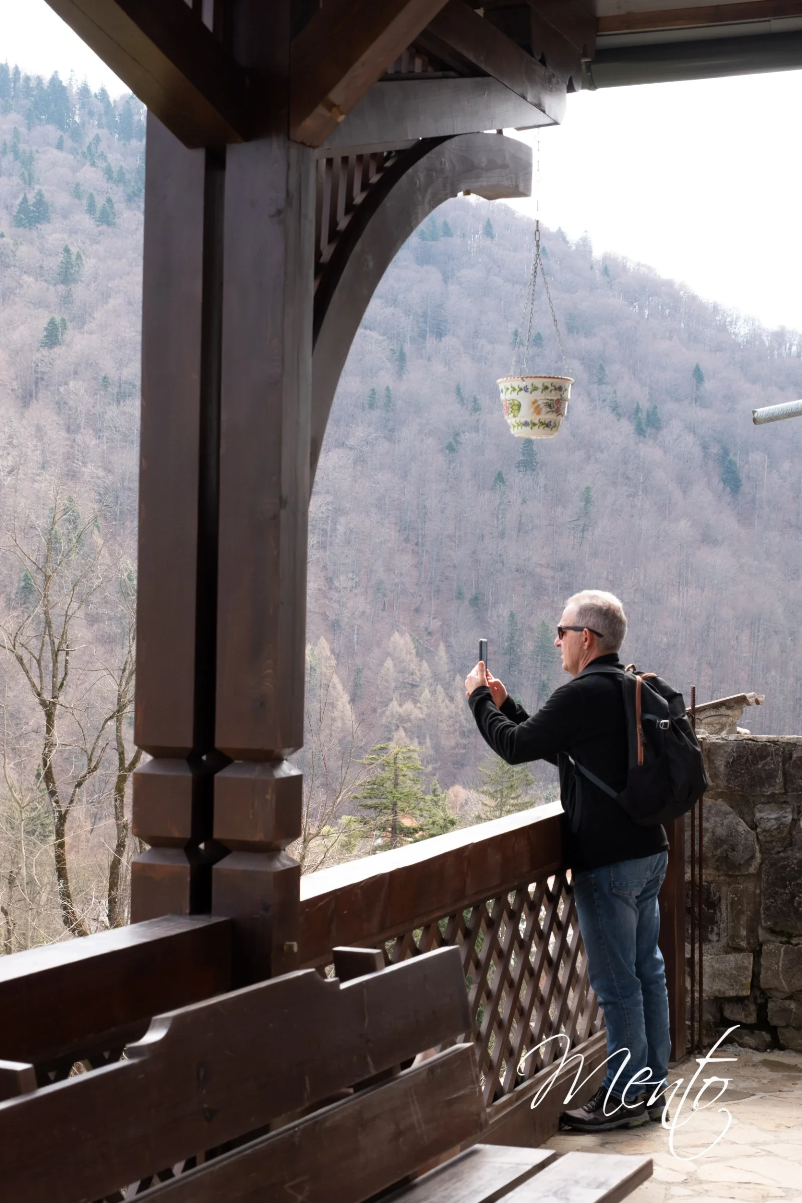 Arcada mirador en el Monasterio de Sinaia