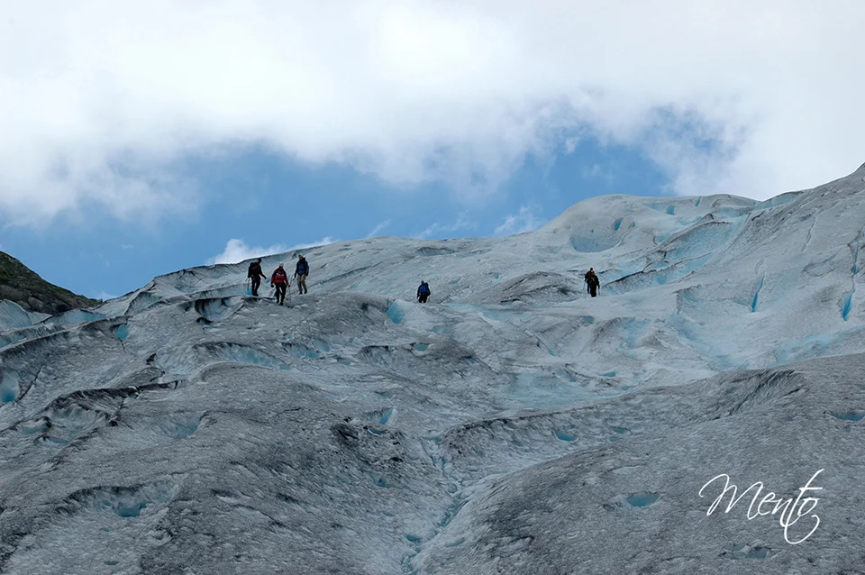 Caminando sobre el glaciar Nigard