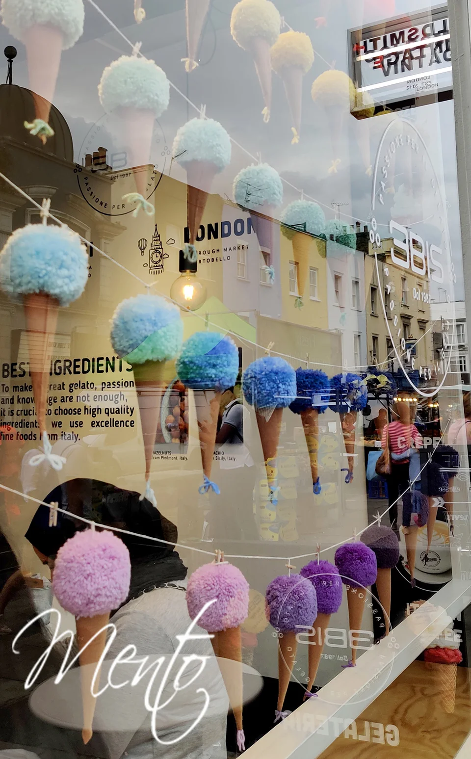 Decoración heladería en Portobello Rd.