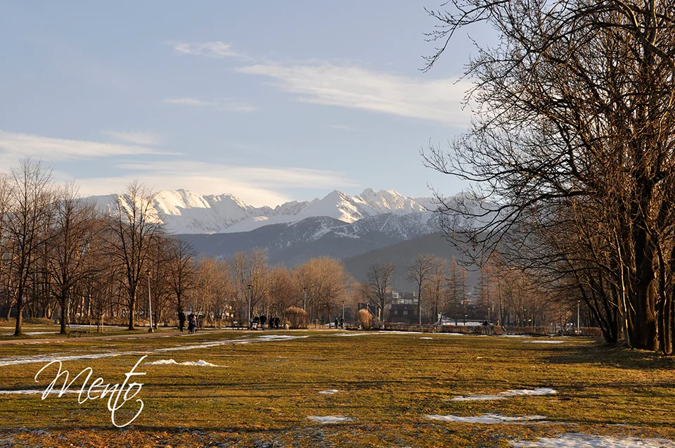 Perfil de los Tatra nevados desde Zakopane