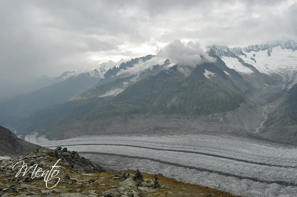 Mitad izquierda de las vistas sobre el Aletsch