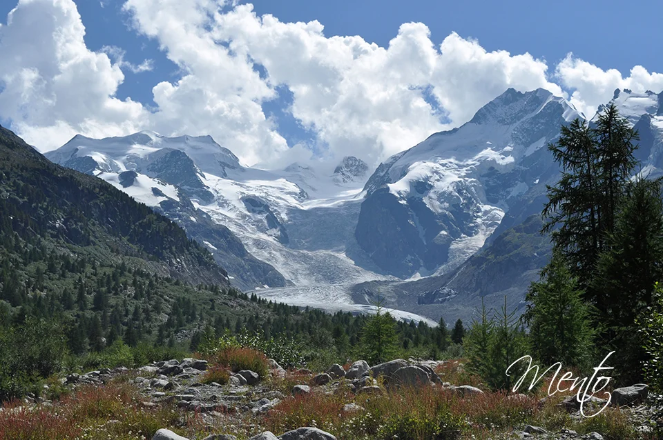 Mirador sobre el glaciar Morteratsch
