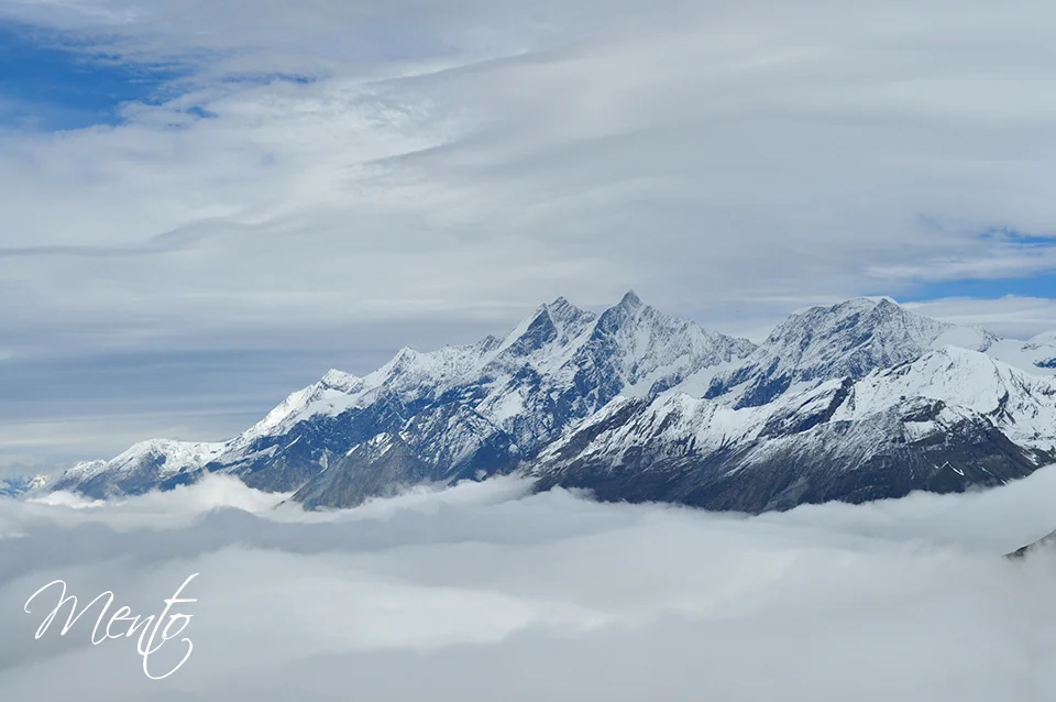 Vistas desde el funicular al Klein Matterhorn
